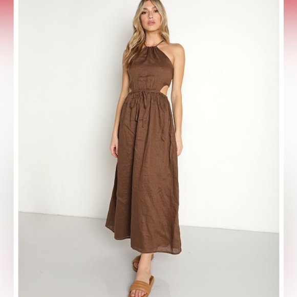 Faithfull the Brand Dresses & Skirts - Faithfull the Brand La Piedra Maxi Dress Chocolate 10